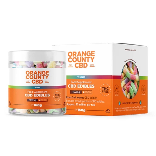 Orange County CBD Worms, 400 mg CBD, 160 g