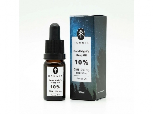 Hemnia Good Night´s Sleep Κάνναβη έλαιο 10%, 1000 mg CBN 250 mg CBD, 10 ml