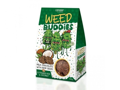 Euphoria Weed Buddies με σπόρους κάνναβης, ρυζάκια και καρύδα 100 g