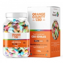 Orange County CBD Gummies Worms, 70 τεμάχια, 4800 mg CBD, 535 g
